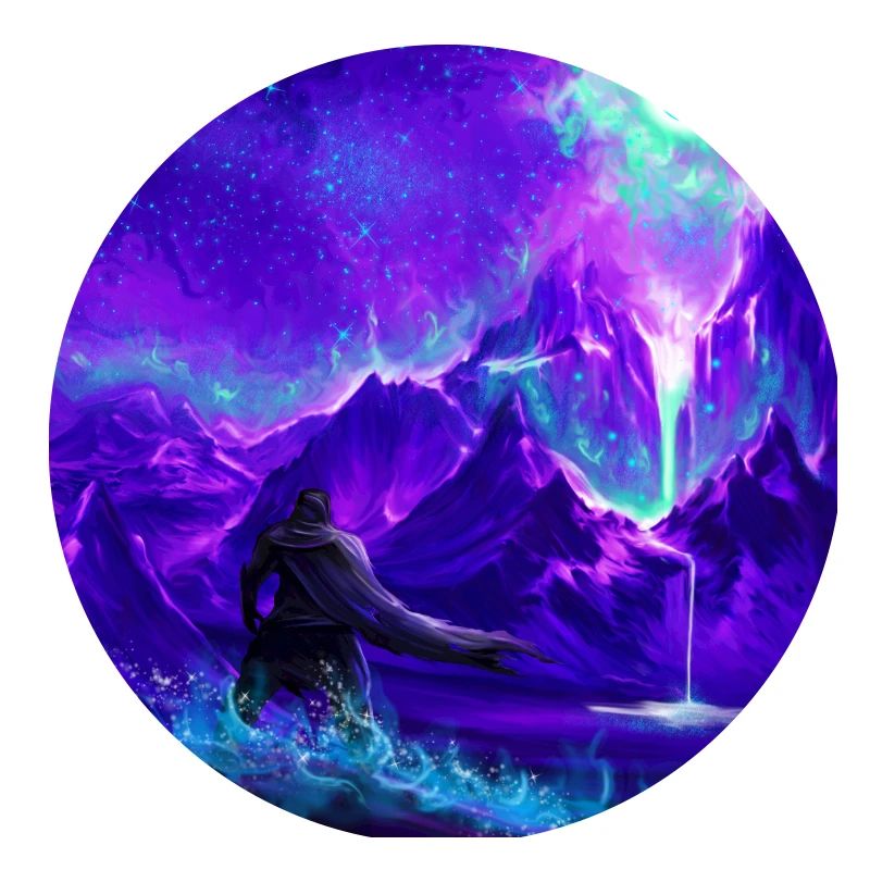 Wanderers in science fiction landscape