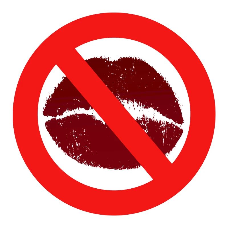 Baisers interdit baiser bouche lèvres baiser interdiction distance