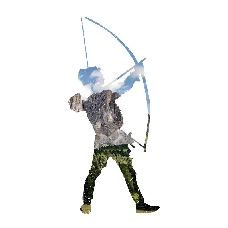 Double exposure art archery gift idea