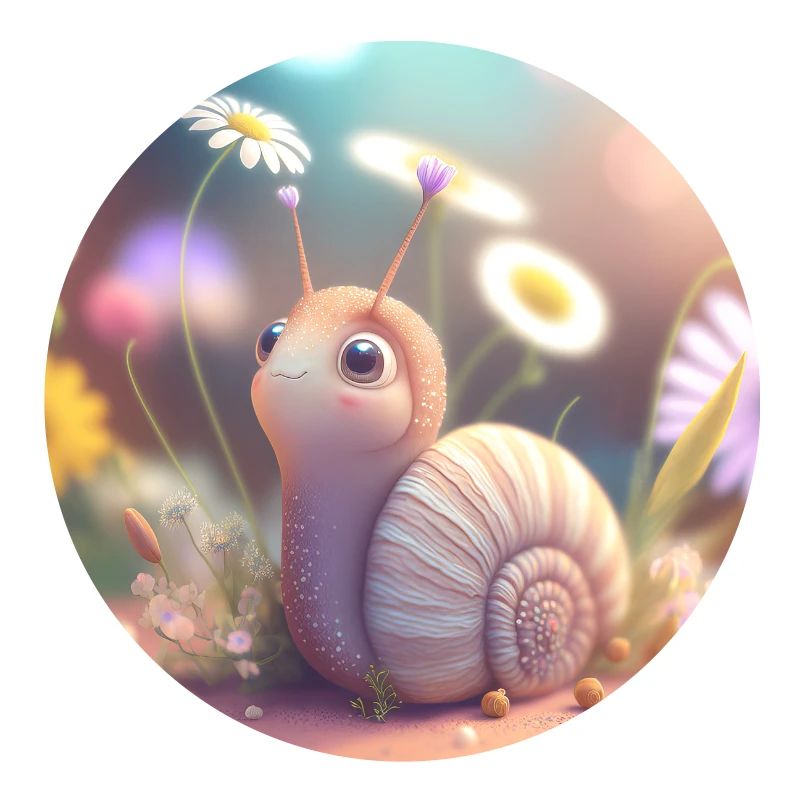 Escargot aux fleurs