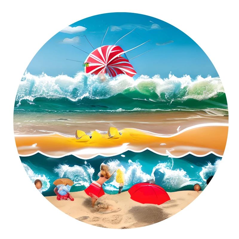 Kinder, die am Meer spielen