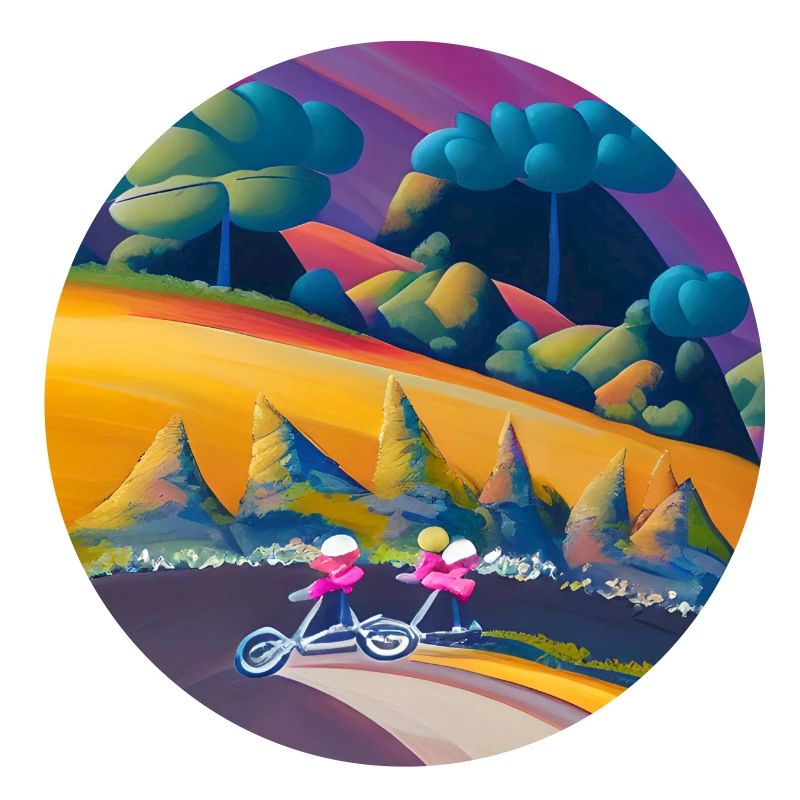 Kinderradfahren in den sonnigen Bergen