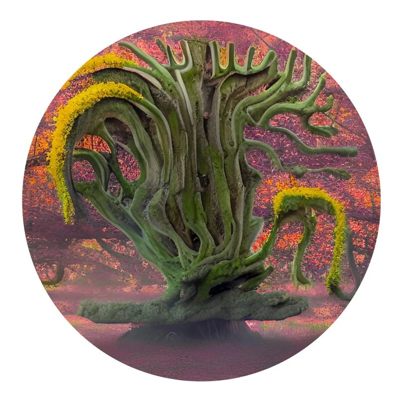 old flowering tree during sunny summer day