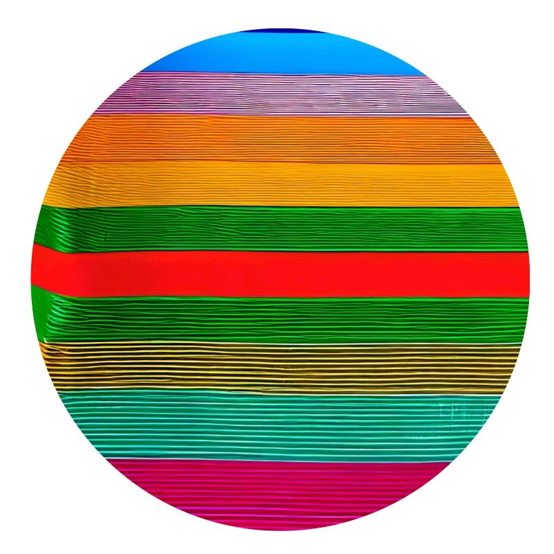horizontal thick strips of crazy colours