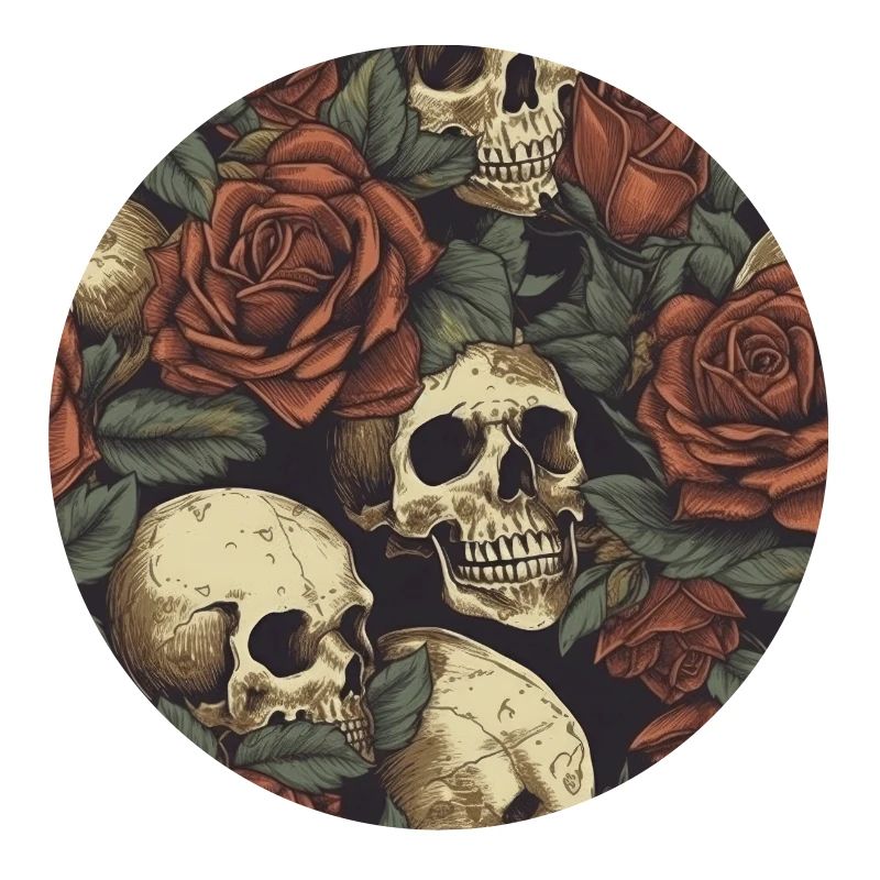Skulls and Roses pattern