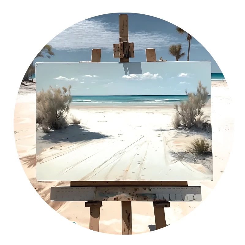 Vue sur la plage