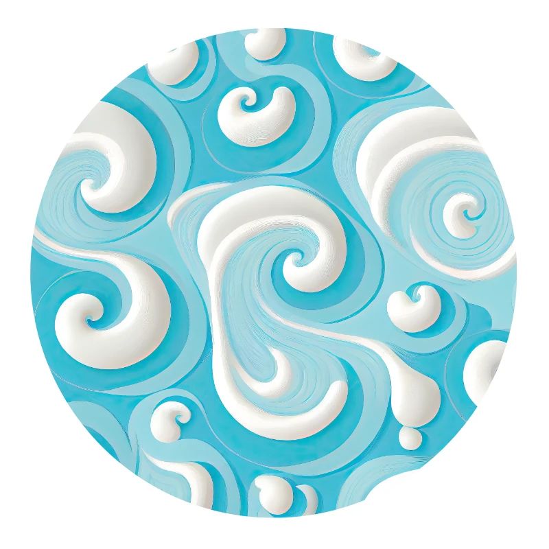 Pastel Blue And White Abstract Swirl Pattern
