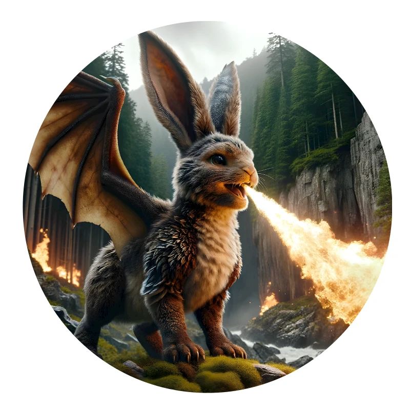 Feuerspeiender Hase Drache #13