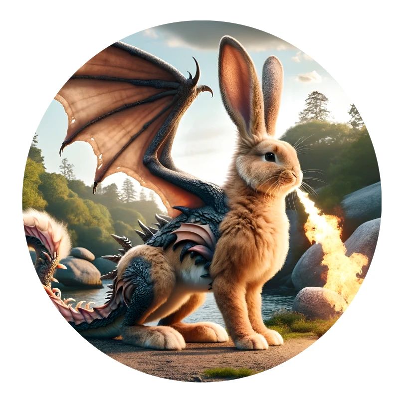 Feuerspeiender Hase Drache #07