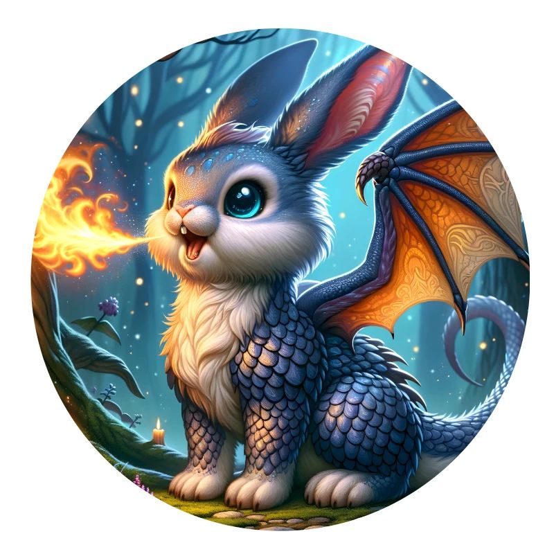 Feuerspeiender Hase Drache #02