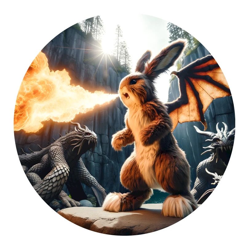 Feuerspeiender Hase Drache #10