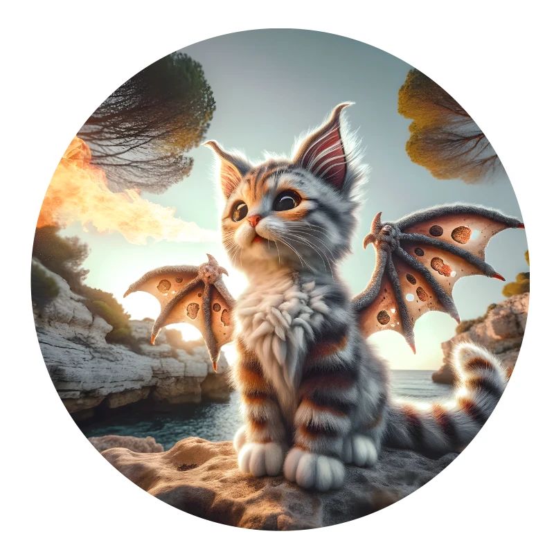 Fire Breathing Kitty Dragon #01