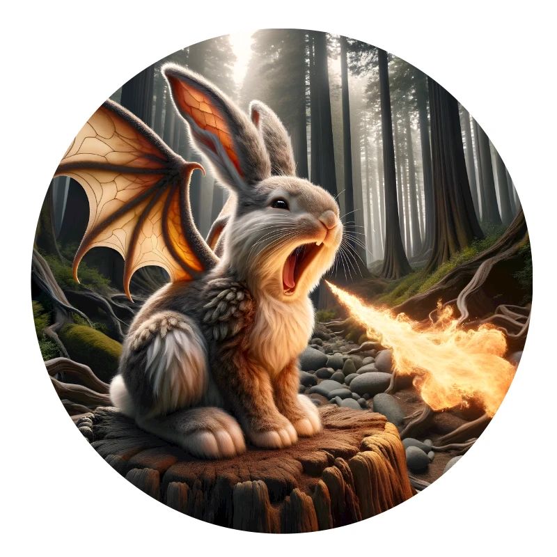 Fire Breathing Bunny Dragon #23
