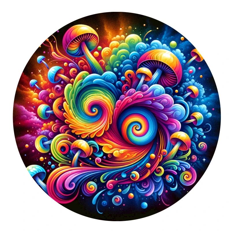 Champignons - art psychédélique