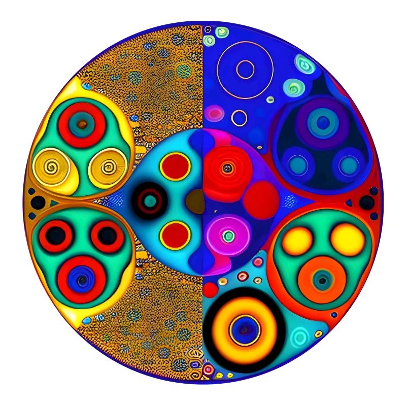 Retro Vintage Design Colorful Circles Gift Idea