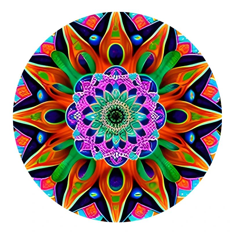 Fond d’écran Mandala floral coloré