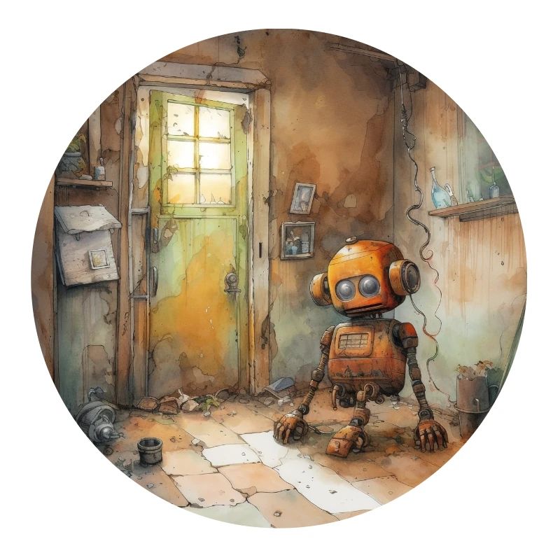 Old Rusty Abandoned Robot 2