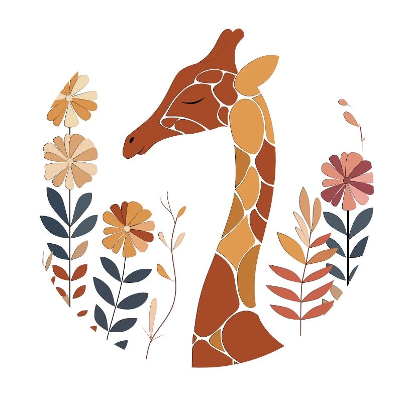 Florale Giraffe