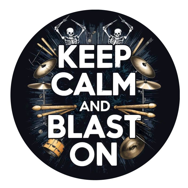 Schlagzeuger Blast Beats KEEP CALM AND BLAST ON
