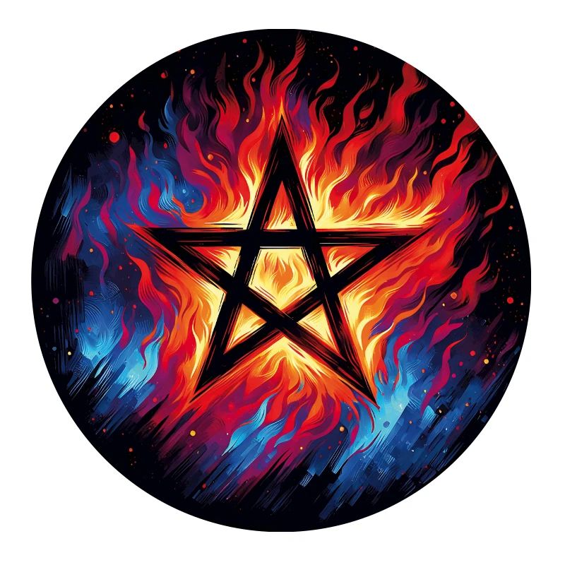 Flammendes Pentagramm