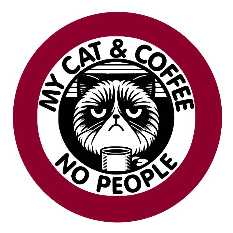 Chat et café et pas de gens