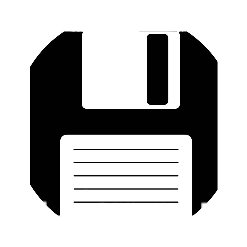 Floppy Diskette Old School Retro Computer Design