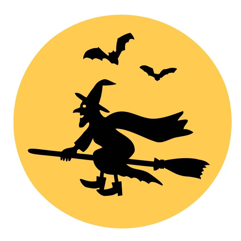 Witch on broom