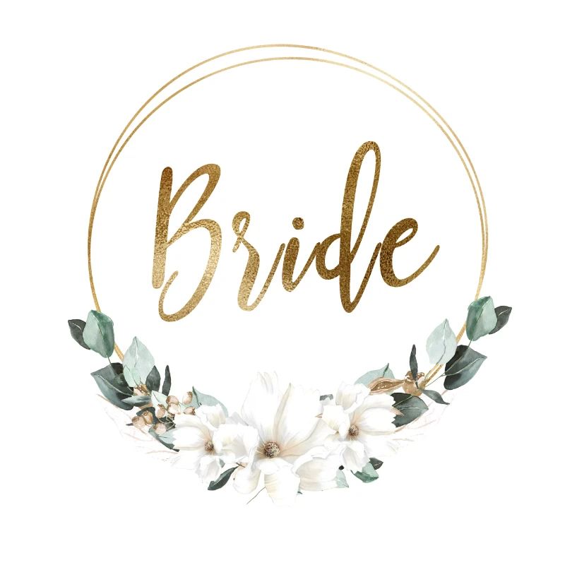 ÉQUIPE BRIDE! Couronne de fleurs Boho personnalisable