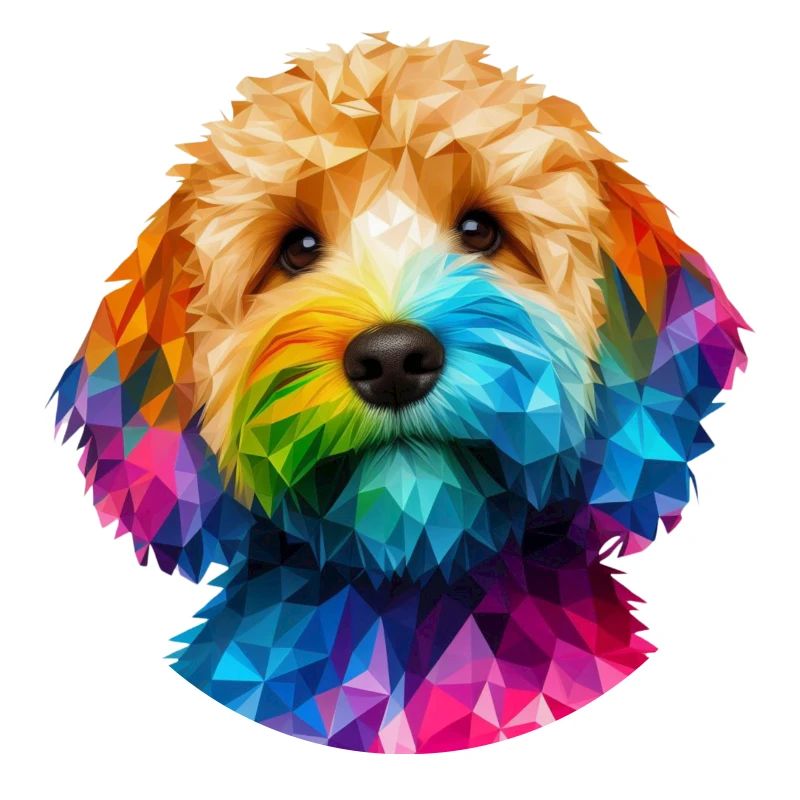 Moderner geometrischer Hundeschnauzen-Cockapoo