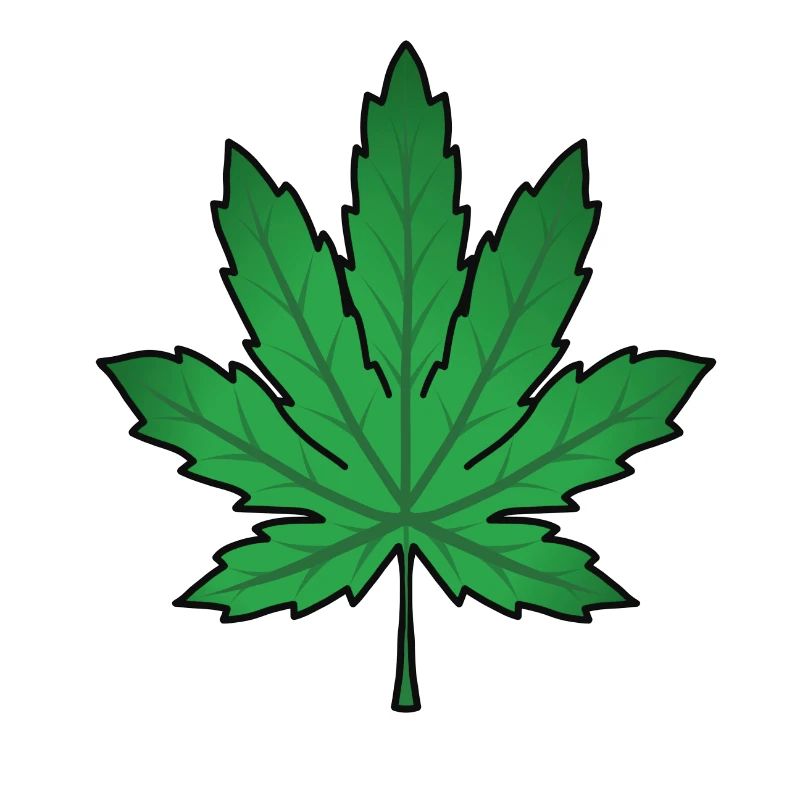 High Leaf Cannabisblatt