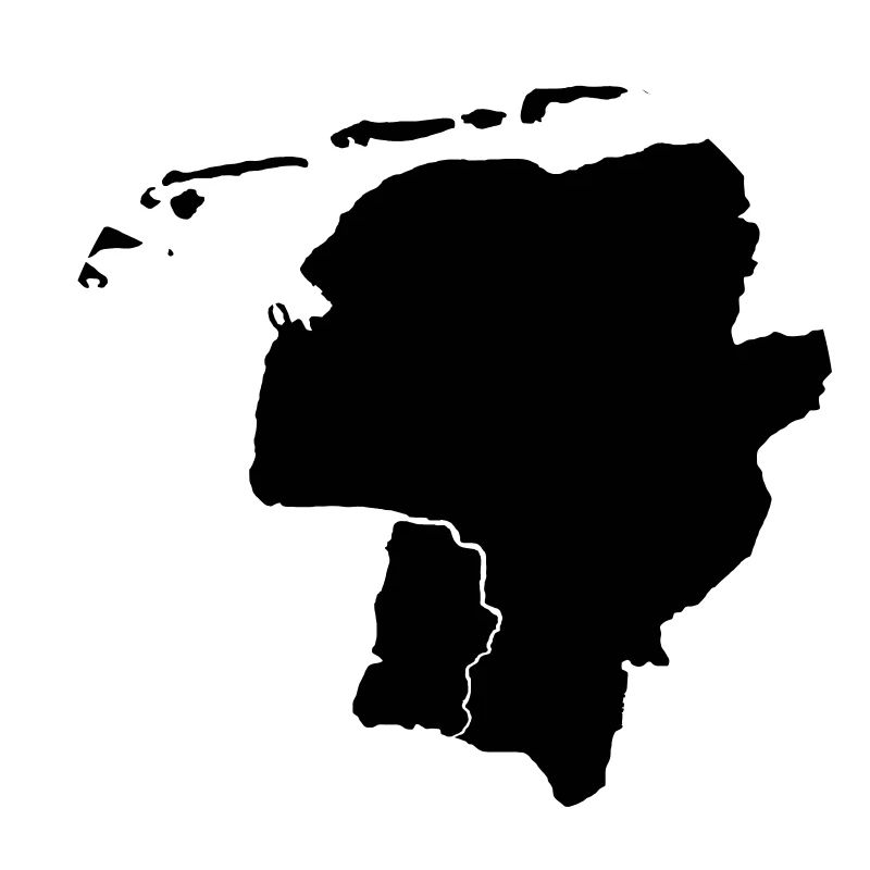 East Frisia map black