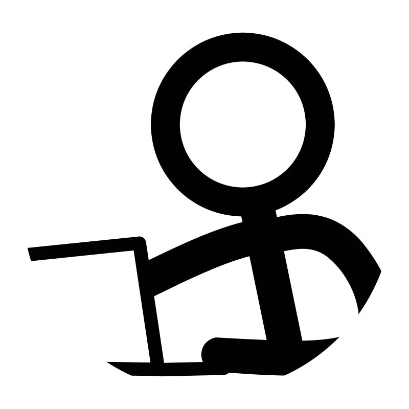 Stickman on notebook