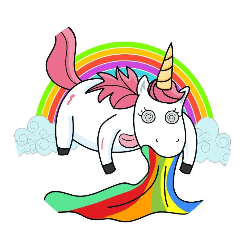 Kotzendes Einhorn Regenbogen