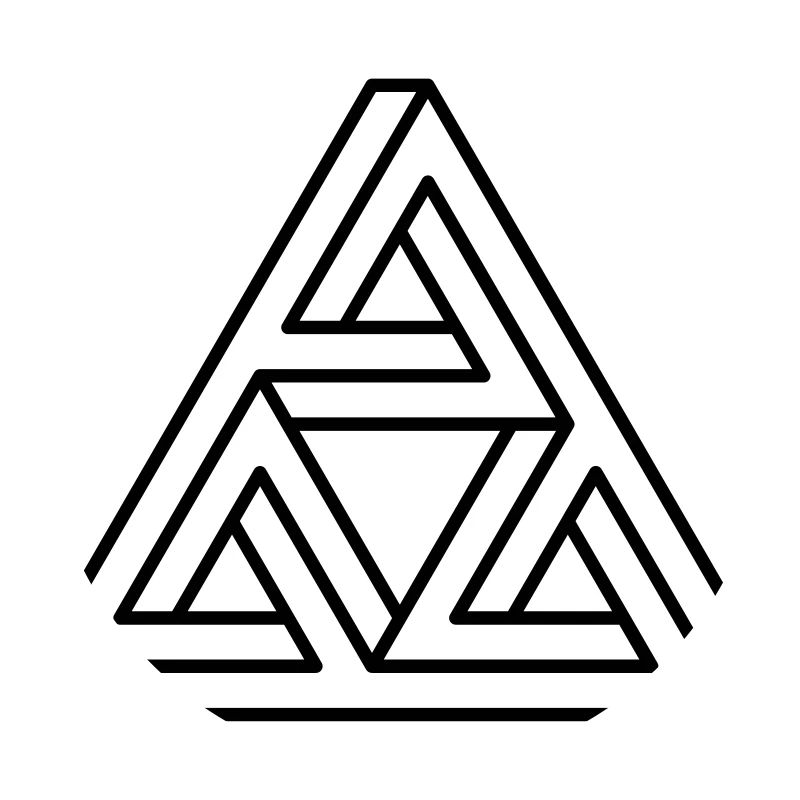 impossible chiffre Hipster géométrie triangle Escher