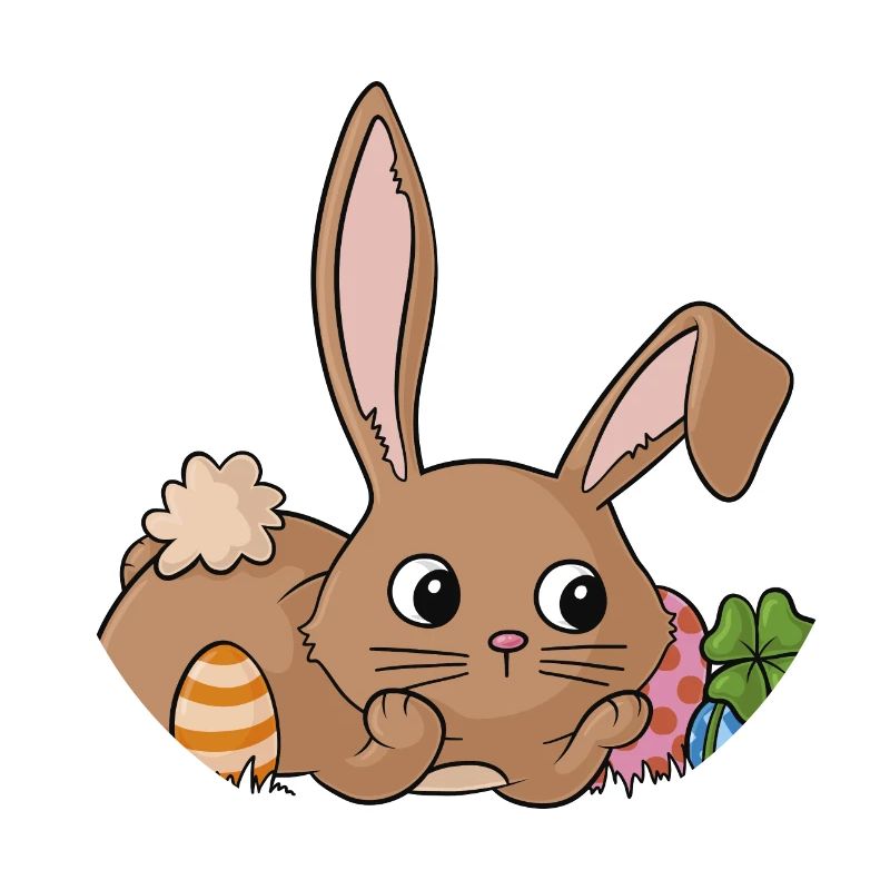 Dreaming cartoon easter bunny