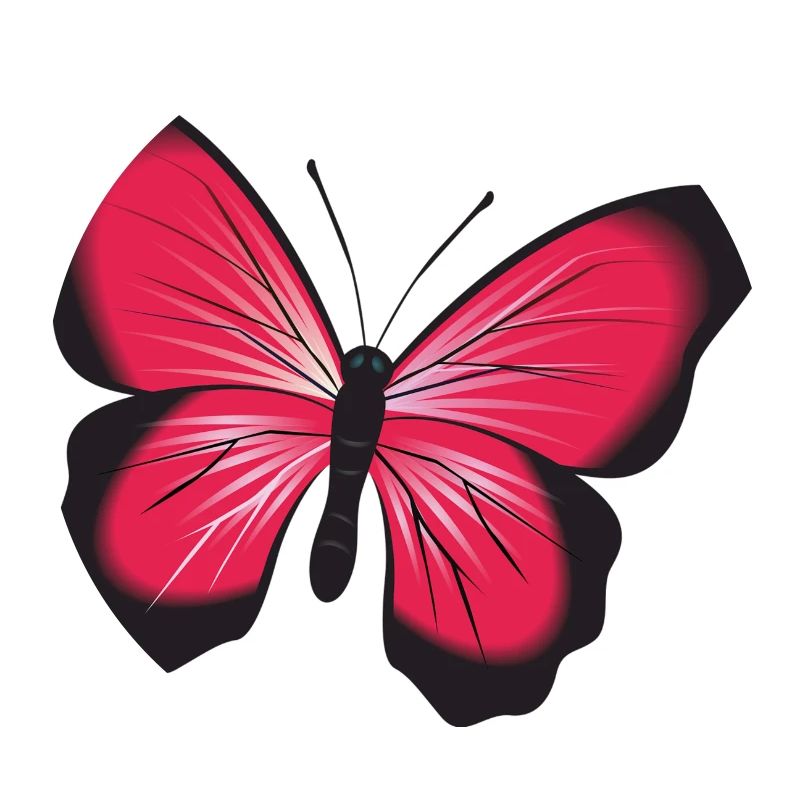 Roter Rosa Schmetterling Geschenk Idee