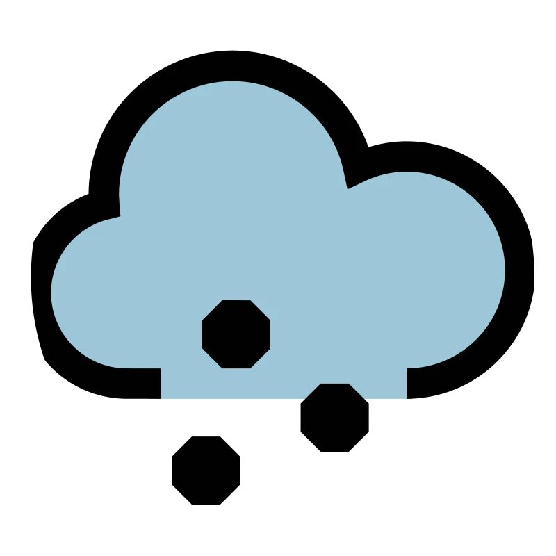 Wetter Symbol oder Icon Schnee und Graupel