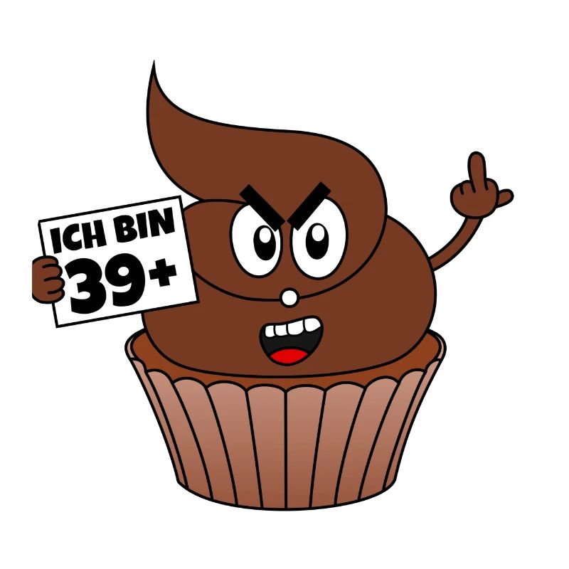 Kackcake 40. Geburtstag Spruch Ich bin 39 plus 1