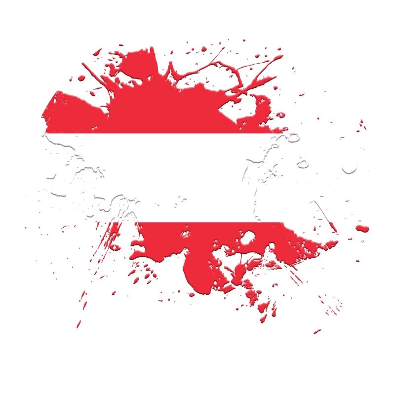 Drapeau de l'Autriche comme une touche de couleur