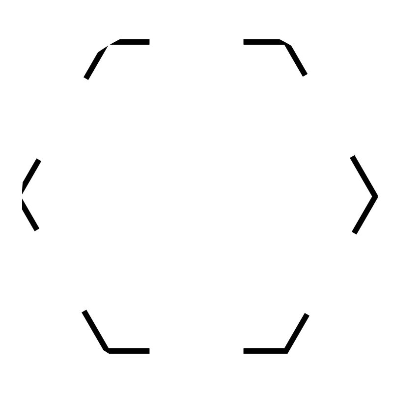 Dashed hexagon