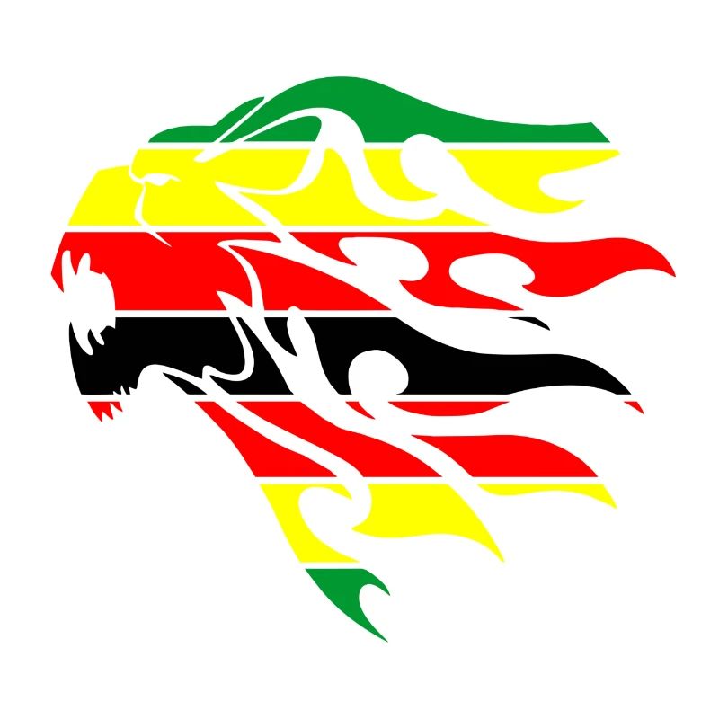 Simbabwe-Flagge Löwe