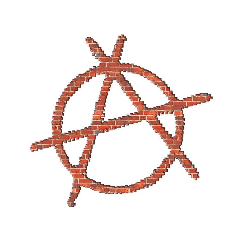 3D stones anarchy, anarchy anarchist symbol