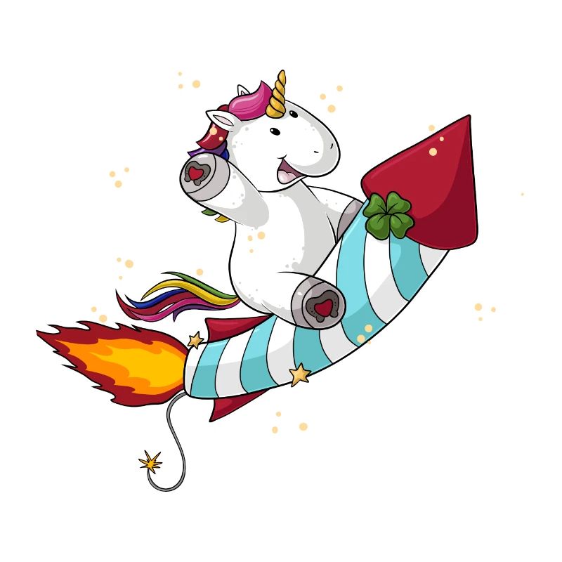 Comic Rocket Unicorn