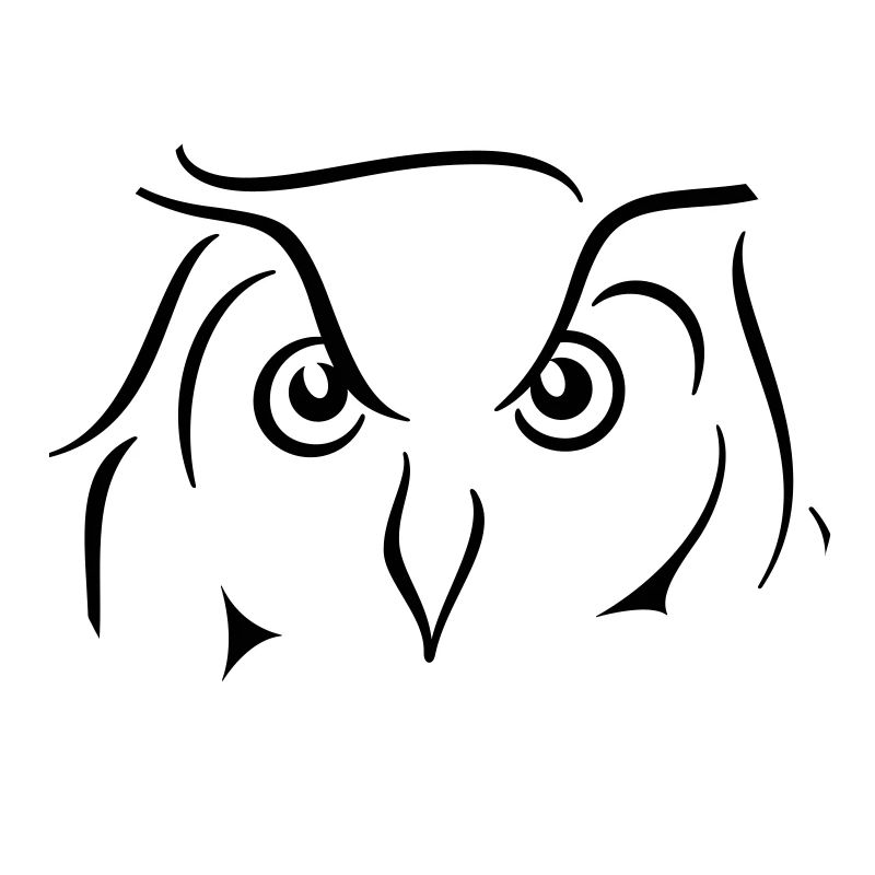 Eagle hibou - cadeau d'idée cadeau de dessin au trait