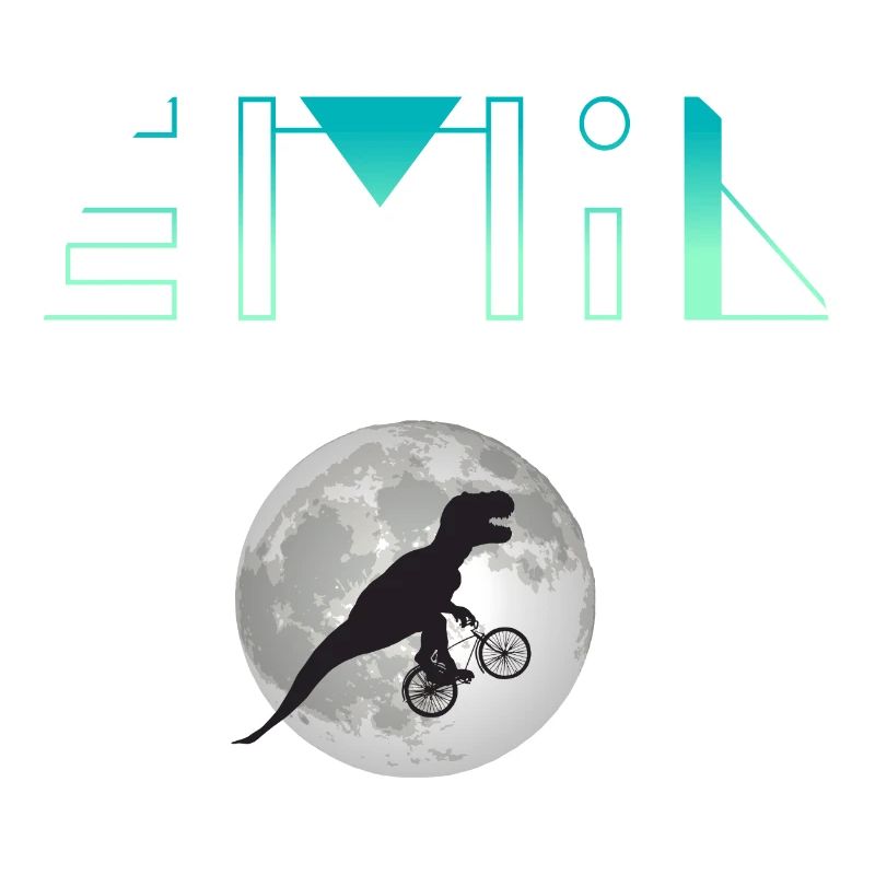 EMIL - Beautiful boy name with dinosaur