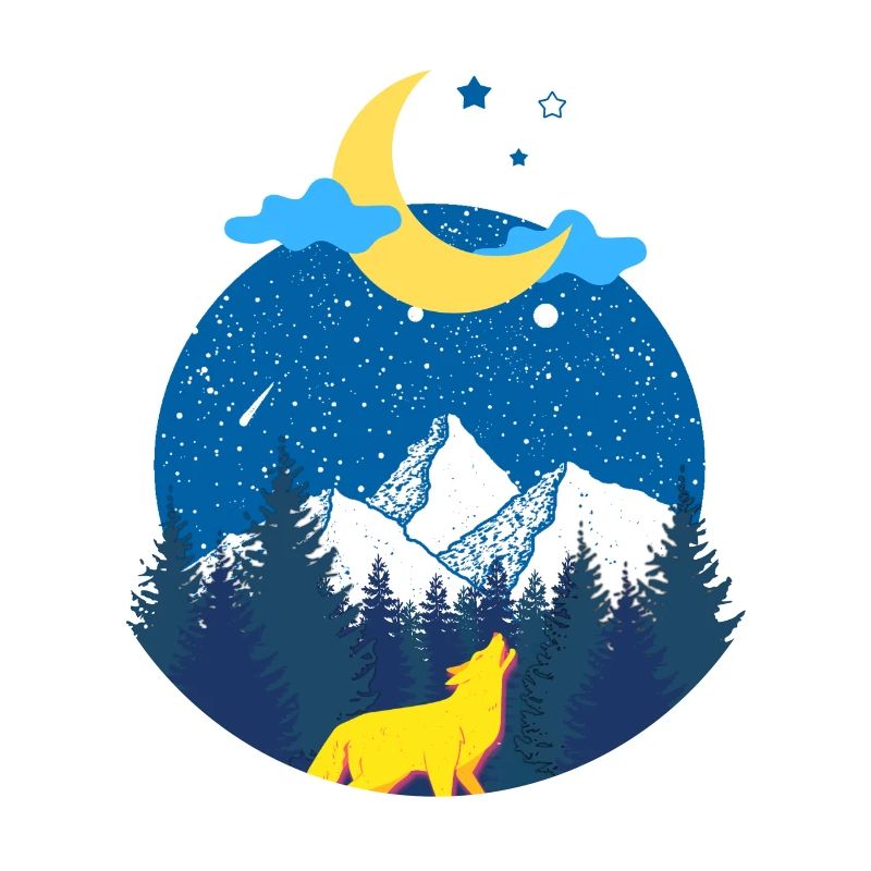 Winter dreams! The Wolf and the Moon