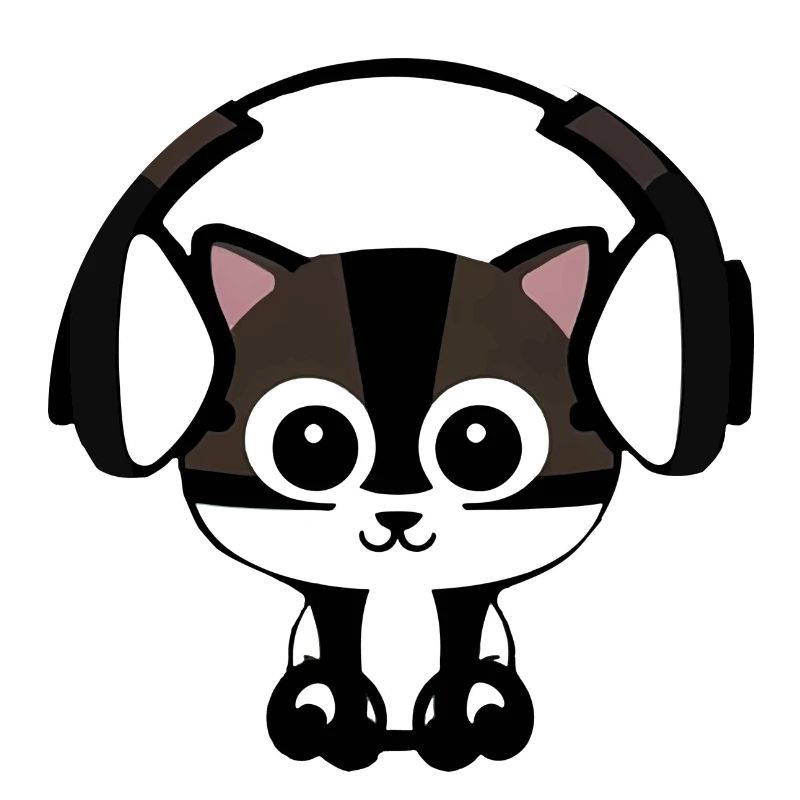 Melodische Samtpfote: Katze mit Headset