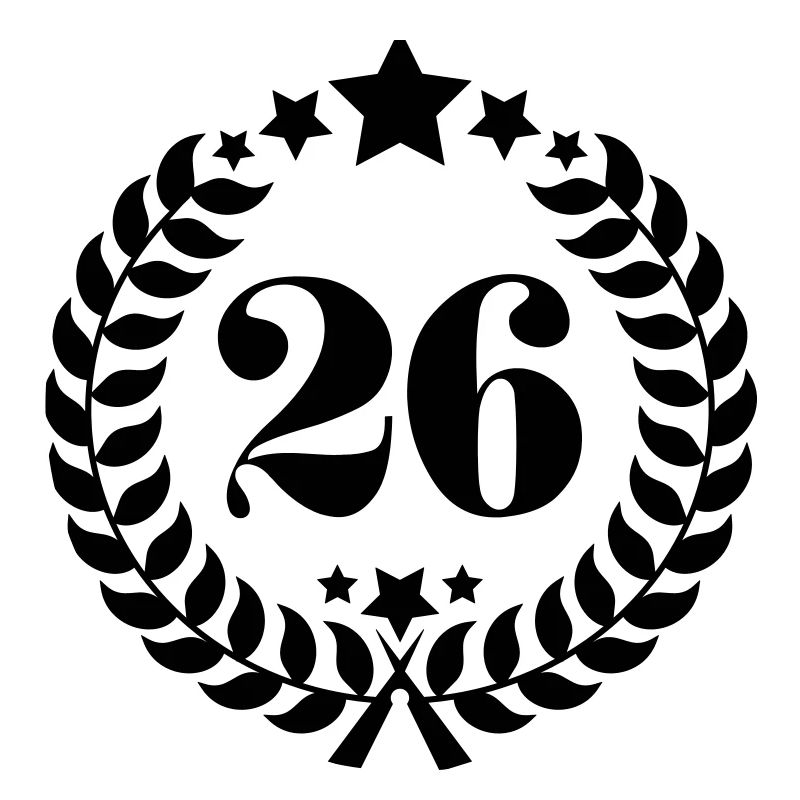 26ter numéro de bague d'anniversaire de 26 ans