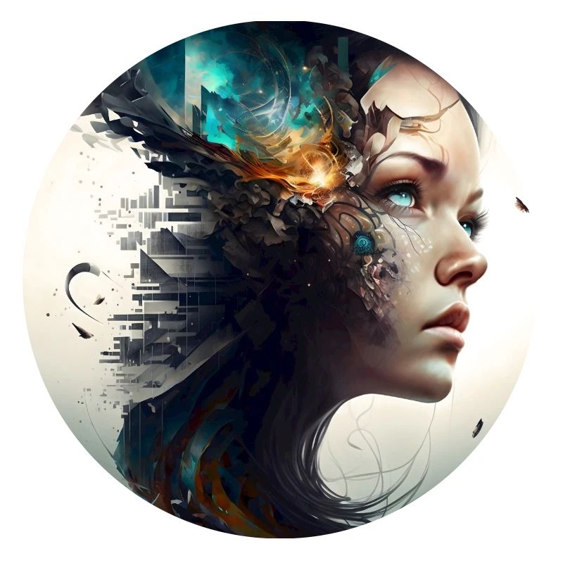 Fille de design graphique