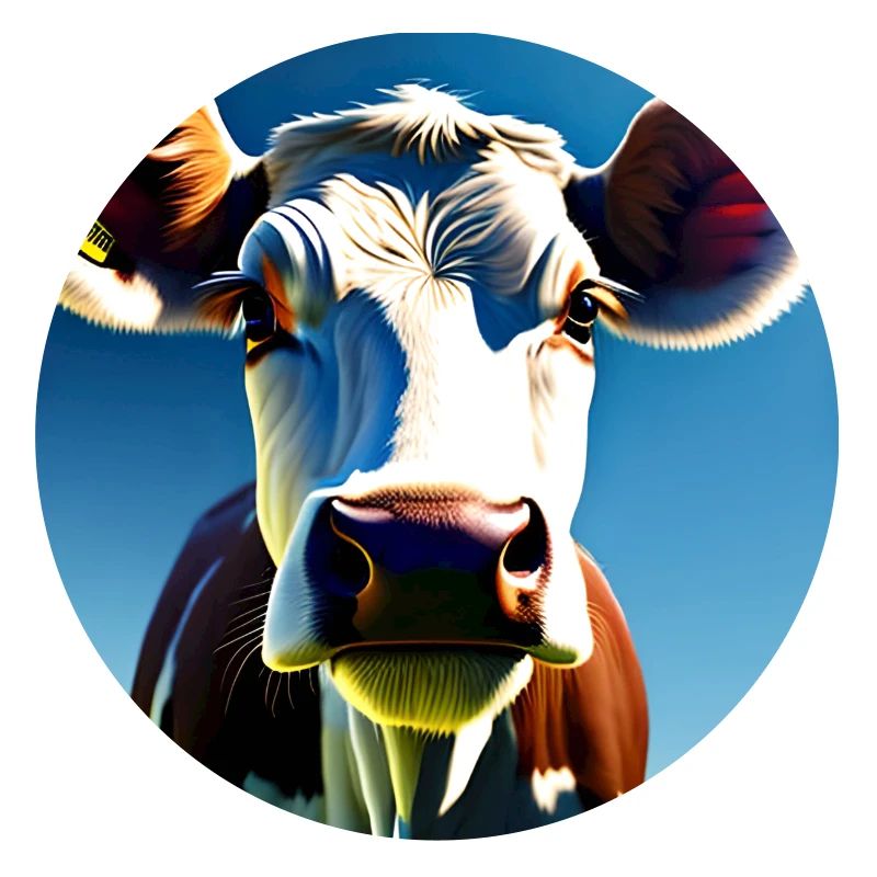 Vache brune et blanche